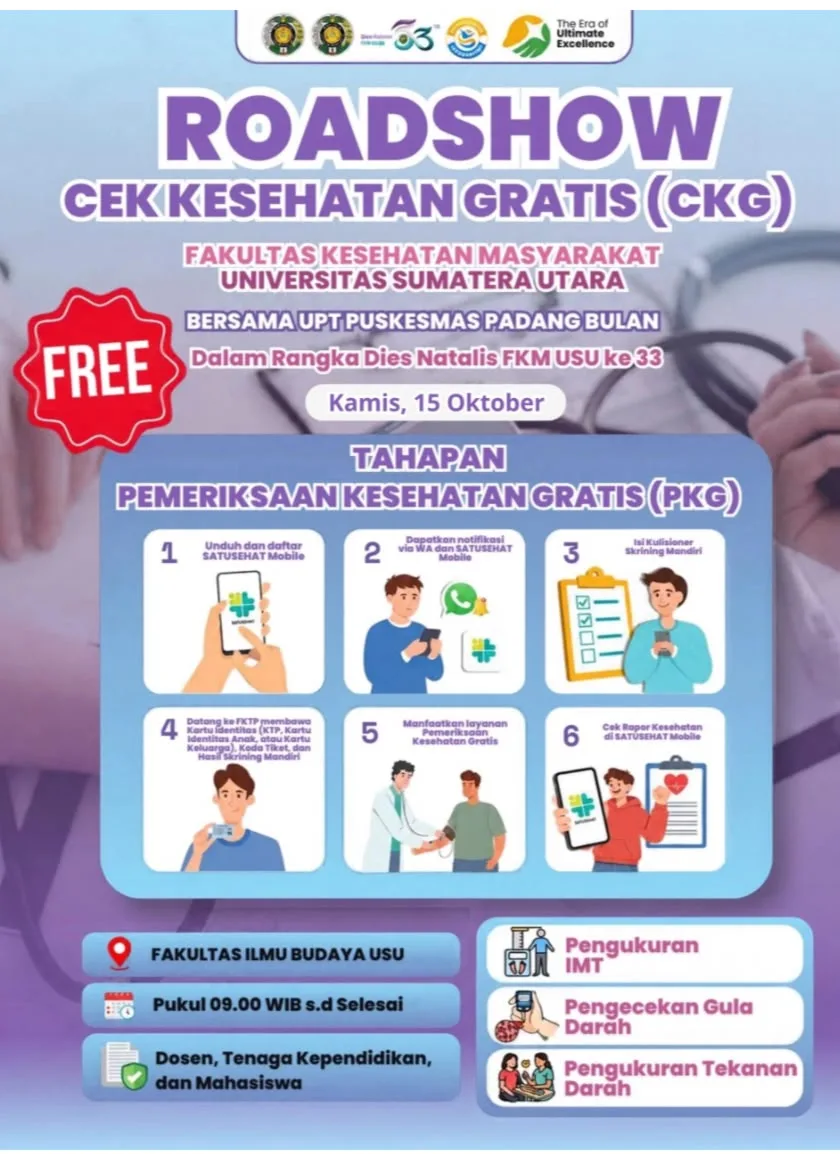FIB USU Dukung Peningkatan Kesadaran Kesehatan melalui Roadshow Cek Kesehatan Gratis